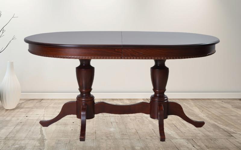 Luxury Extendable Oval Dining Table with Sculpted Pedestal Base