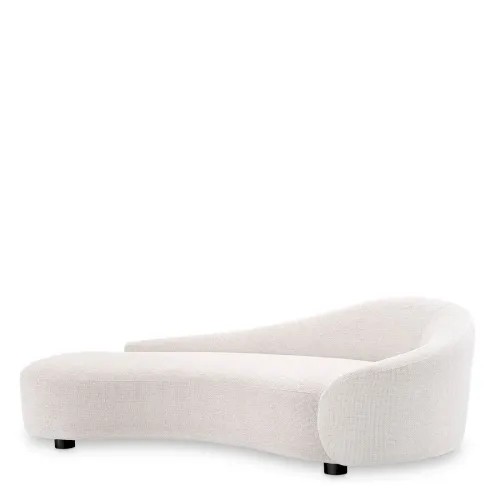 Luxury off-white  Curved Upholstered Sofa with Sculpted Silhouette