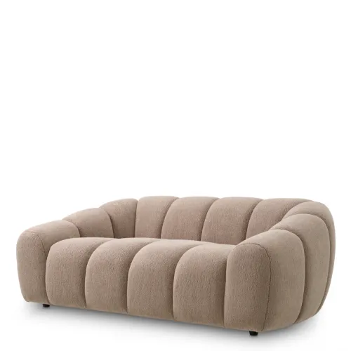 Luxury Sculpted Bubble Upholstered Sofa with Rounded Design