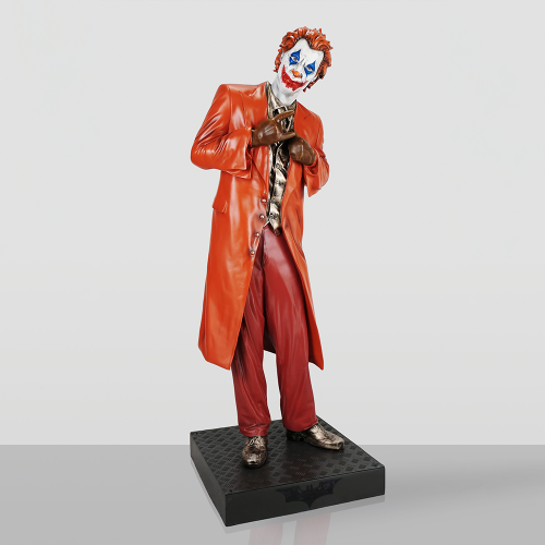 Luxury Fiberglass Orange Joker Large Sculpture
