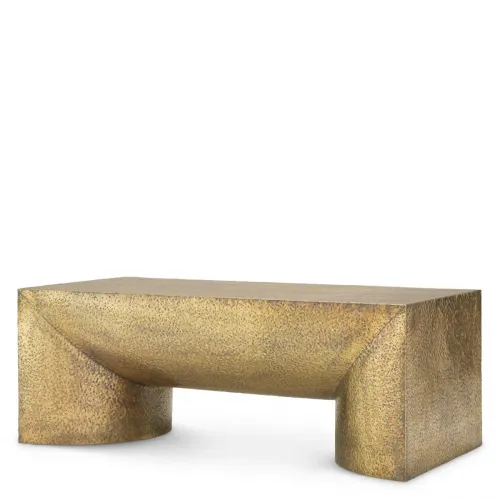 Luxury Hammered Vintage Brass Finish Coffee Table