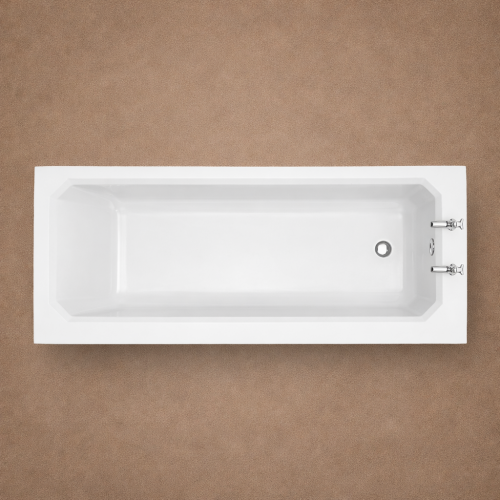 Luxuriöse, platzsparende, einseitig eingebaute Acrylwanne in klassischem Weiß - 170 CM von Luxury Group International