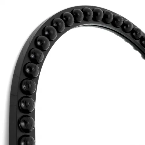 Luxury Classic Black Round Wall Mirror with Sculpted Frame by Luxury Group International