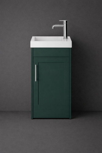 Luxury Wall Hung Single Door Cloakroom Unit in Classic Green Finish – 40 CM by Luxury Group International