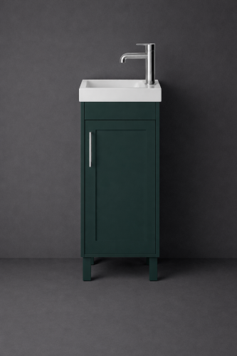 Luxury Freestanding Single Door Cloakroom Vanity Unit in Classic Green Finish - 40 CM by Luxury Group International