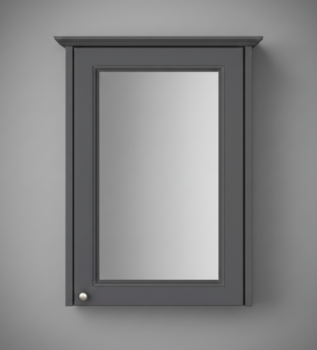 Luxus Graphit Finish Einzeltür Spiegel Wandschrank - 50 CM von Luxury Group International