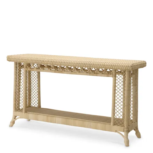 Luxury Natural Rattan Rectangular Console Table by Luxury Group International