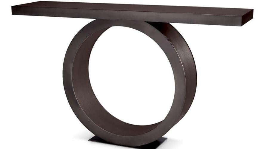 Luxuriöser Konsolentisch in Antik-Bronze-Finish, rechteckig von Luxury Group International