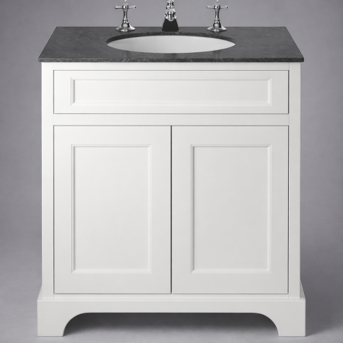 Freistehender Luxus-Waschtisch mit einer Schublade und einem zweitürigen Schrank in Chantilly-Finish - 80 CM von Luxury