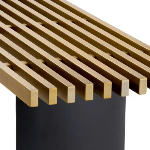 Luxury Brushed Brass & Black Finish Console Table by Luxury Group International