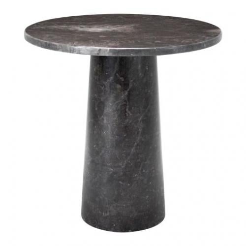 Luxury Grey Marble Round Side Table by Luxury Group International