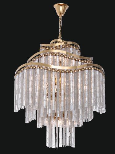 Luxury Gold Finish Chandelier with Artistic Elegance by Luxury Group International