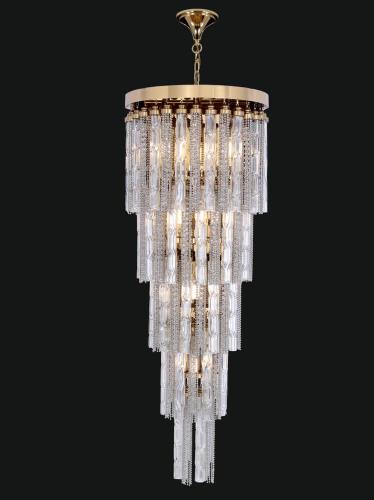 Luxury Art Deco Gold Finish Chandelier by Luxury Group International