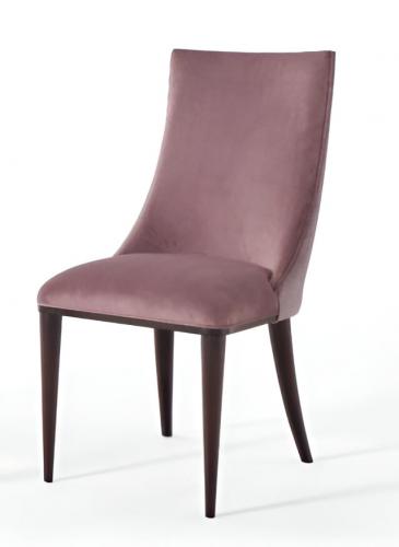 Luxury Blush Velvet Upholstered High-Back Dining Chair by Luxury Group International