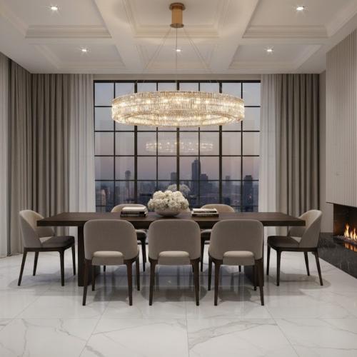 Luxury Radiant 1 Big Ring Round Modern LED Chandelier - 120 cm by Luxury Group International