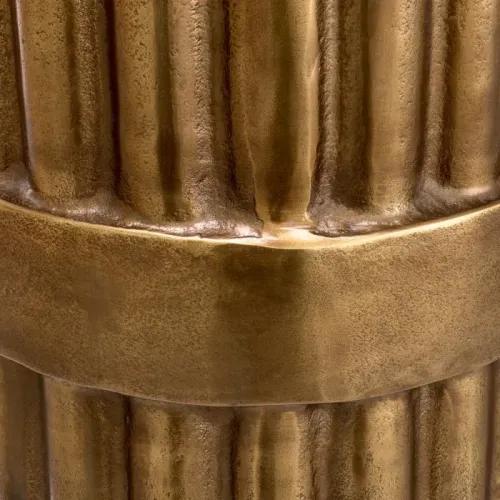 Luxury Round Top Side Table with Antique Brass Finish by Luxury Group International