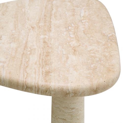 Luxury Travertine Triangular Bed Side Table by Luxury Group International