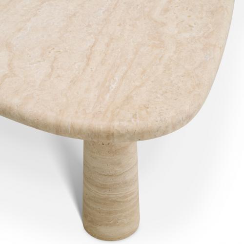 Luxury Travertine Triangular Bed Side Table by Luxury Group International