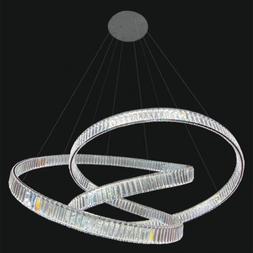 Luxuriöser moderner ineinandergreifender LED-Halo-Kronleuchter von Luxury Group International