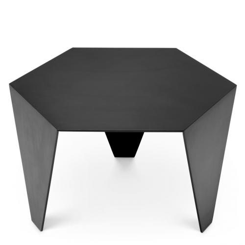 Luxury Hexagonal Bronze/Brushed Brass Accent Side Table by Luxury Group International