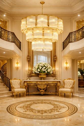 Luxury Modern Crystal Drum Shaped Ribbed Glass 3 -Tier Chandelier with Silver/Golden Frame by Luxury Group International