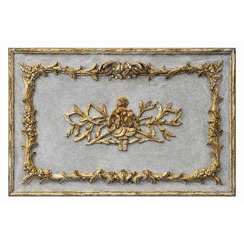 Golden & Silver Luxury Baroque Wall Art Panel with Ornate Gilded Relief – 130 x 82 CM by Luxury Group International