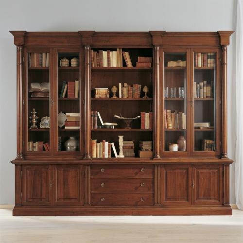 Baroque Luxury Glass Display Cabinet with Multi Storage Cabinets & Drawers - Baroque Furniture Front View by Luxury Group International