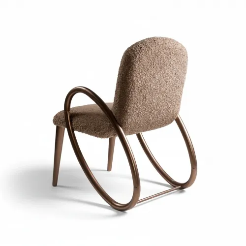 Light Brown Modern Luxury Upholstered Dining Chair by Luxury Group International