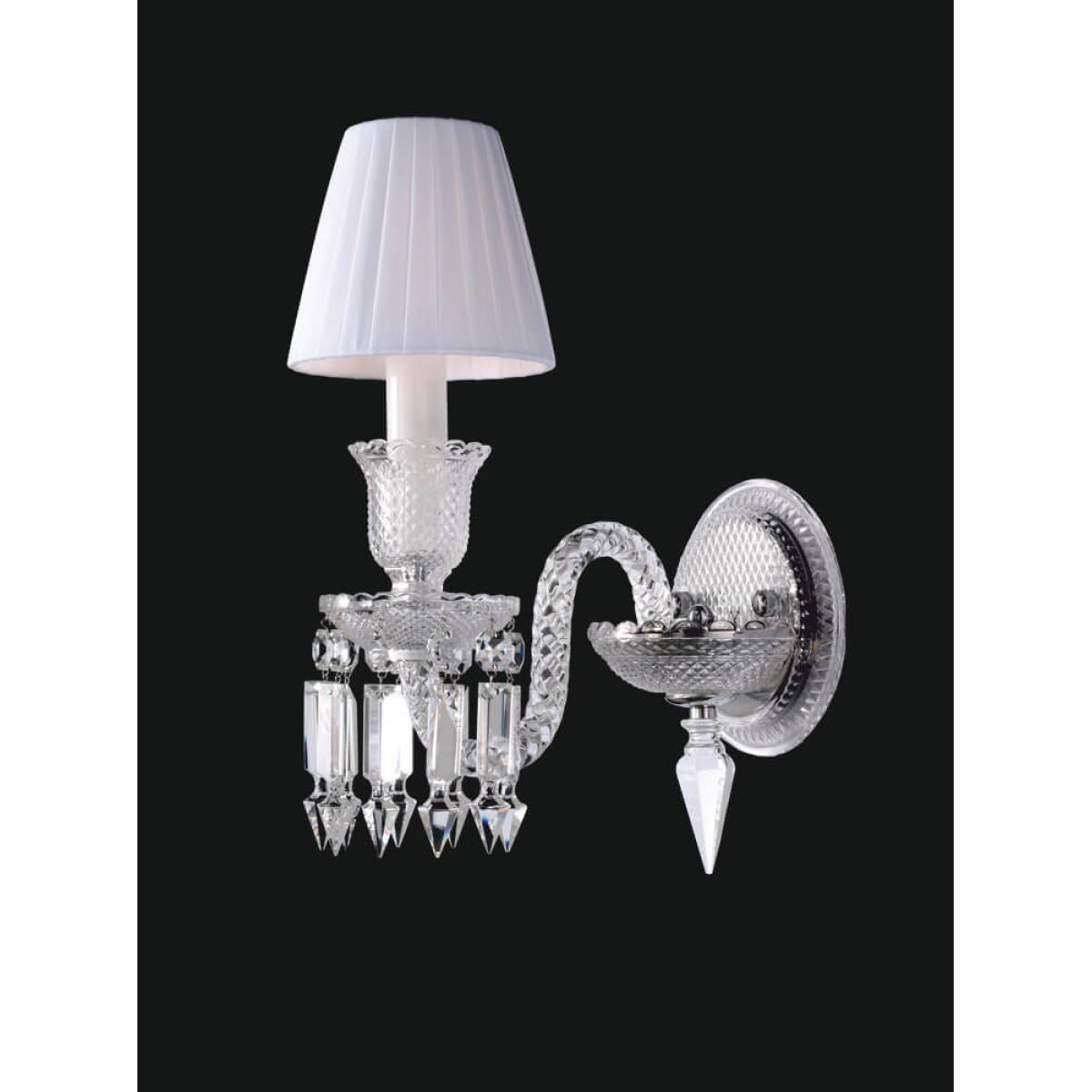 1-Light Crystal Glass Candle Luxury Wall Lamp by Luxury Group International