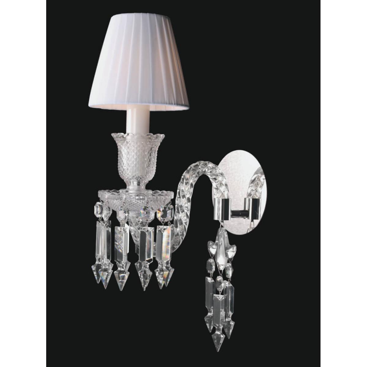 1-Light Crystal Wall Sconce Clear Luxury Modern Decorative Wall Lights by Luxury Group International
