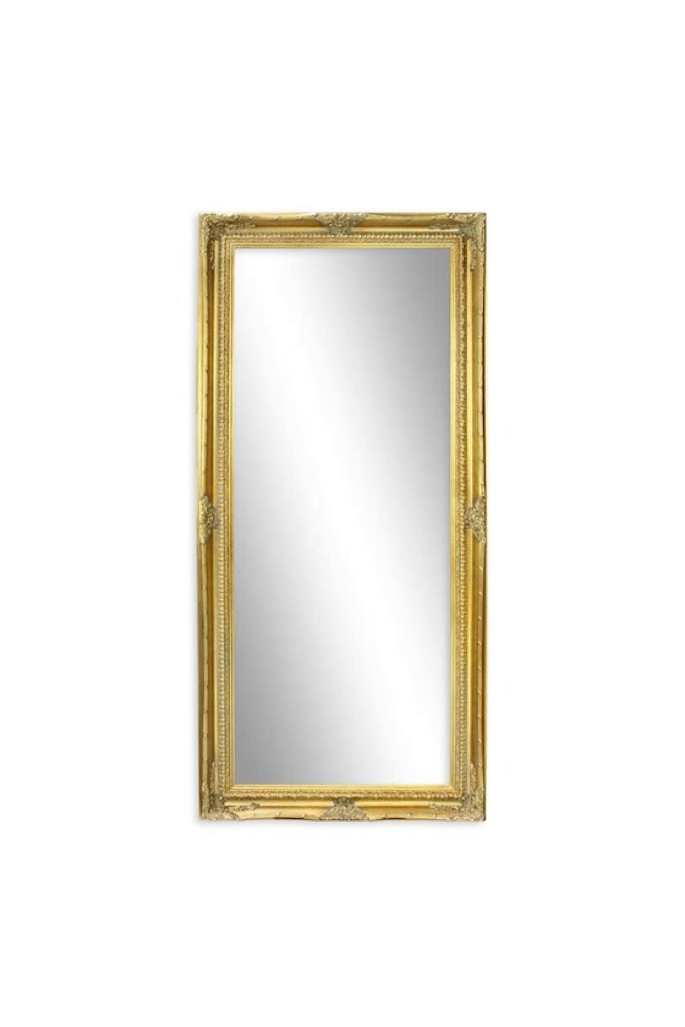 Luxury Gold Framed Vertical Reflective  Sculpture Mirror