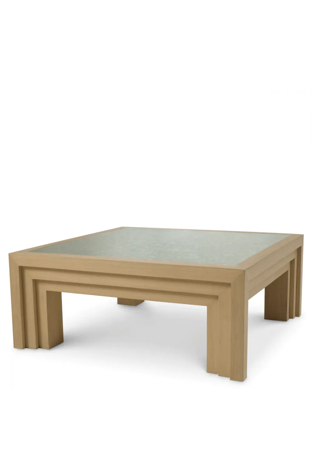 Luxuriöser Couchtisch aus Eiche und Furnier