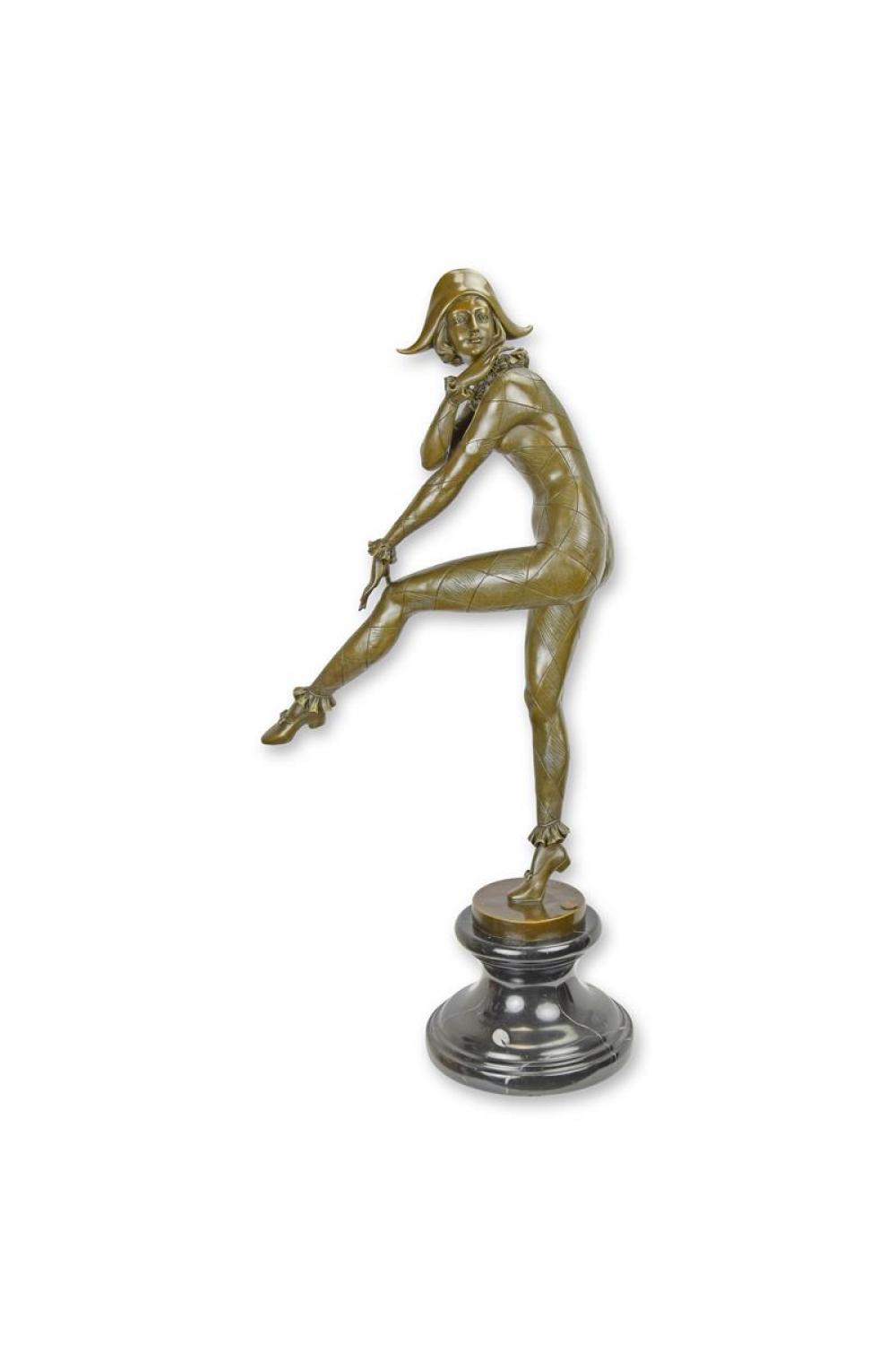 Luxus Bronze Harlekinade Skulptur