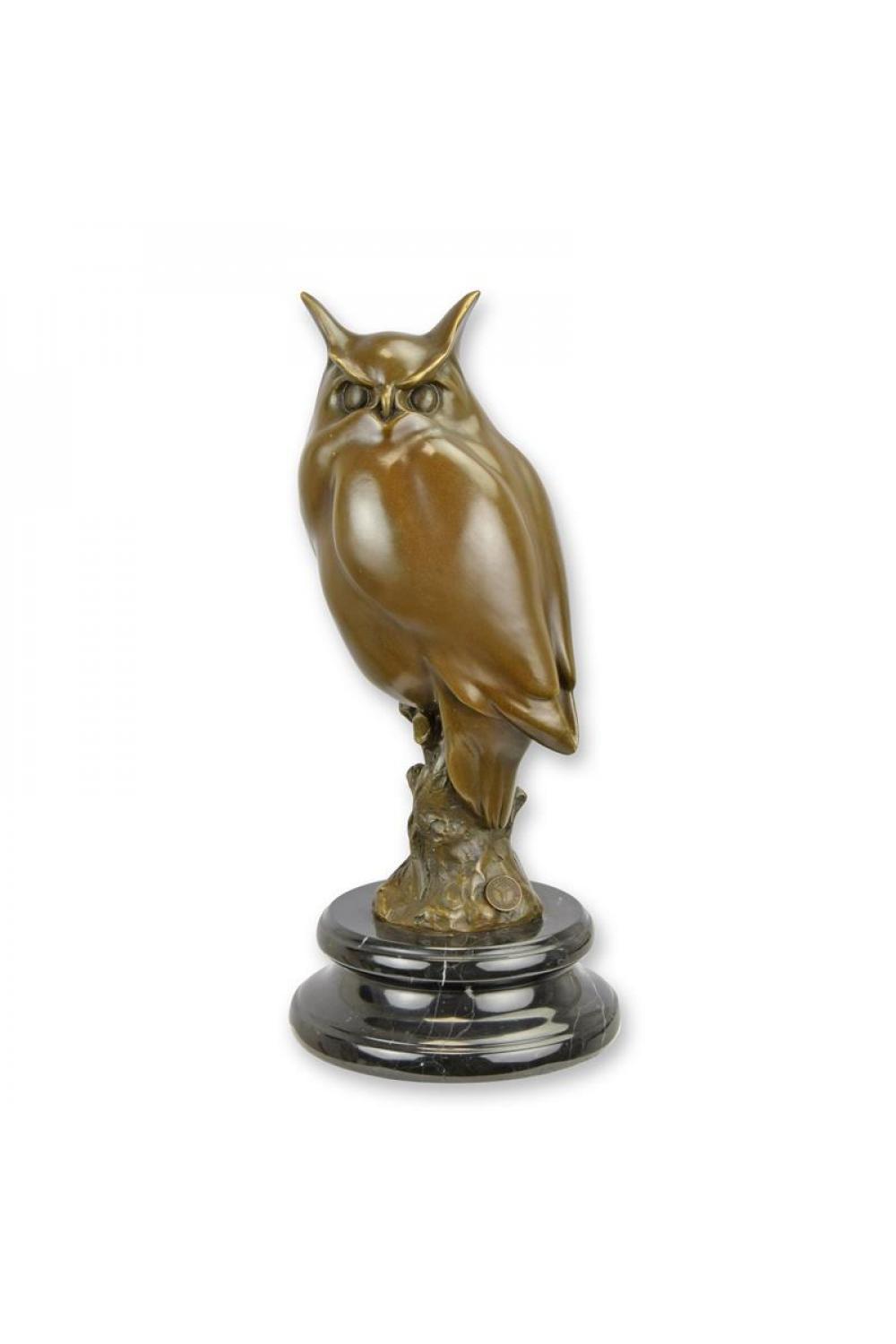 Luxuriöse Bronze-Skulptur einer Waldohreule