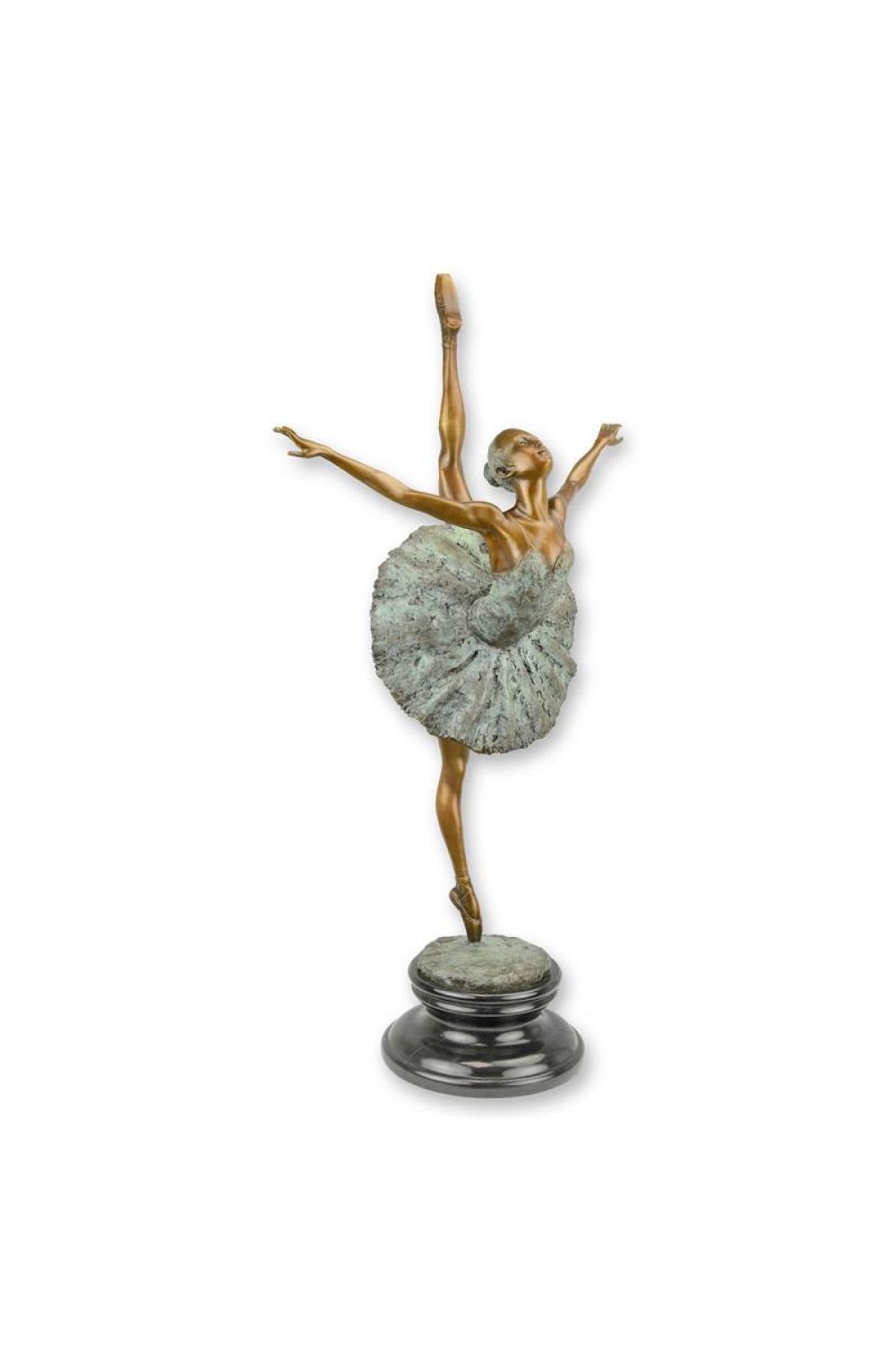 Luxus Bronze Poised Ballerina Skulptur