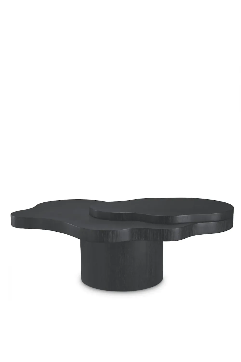 Luxuriöser Couchtisch aus Eichenfurnier in Anthrazit