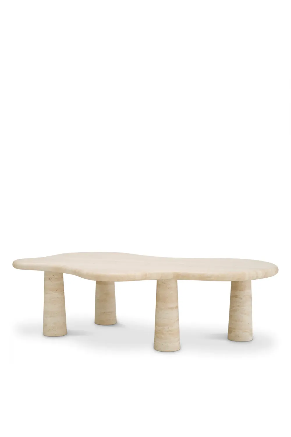 Luxuriöser Designer-Couchtisch aus Travertin