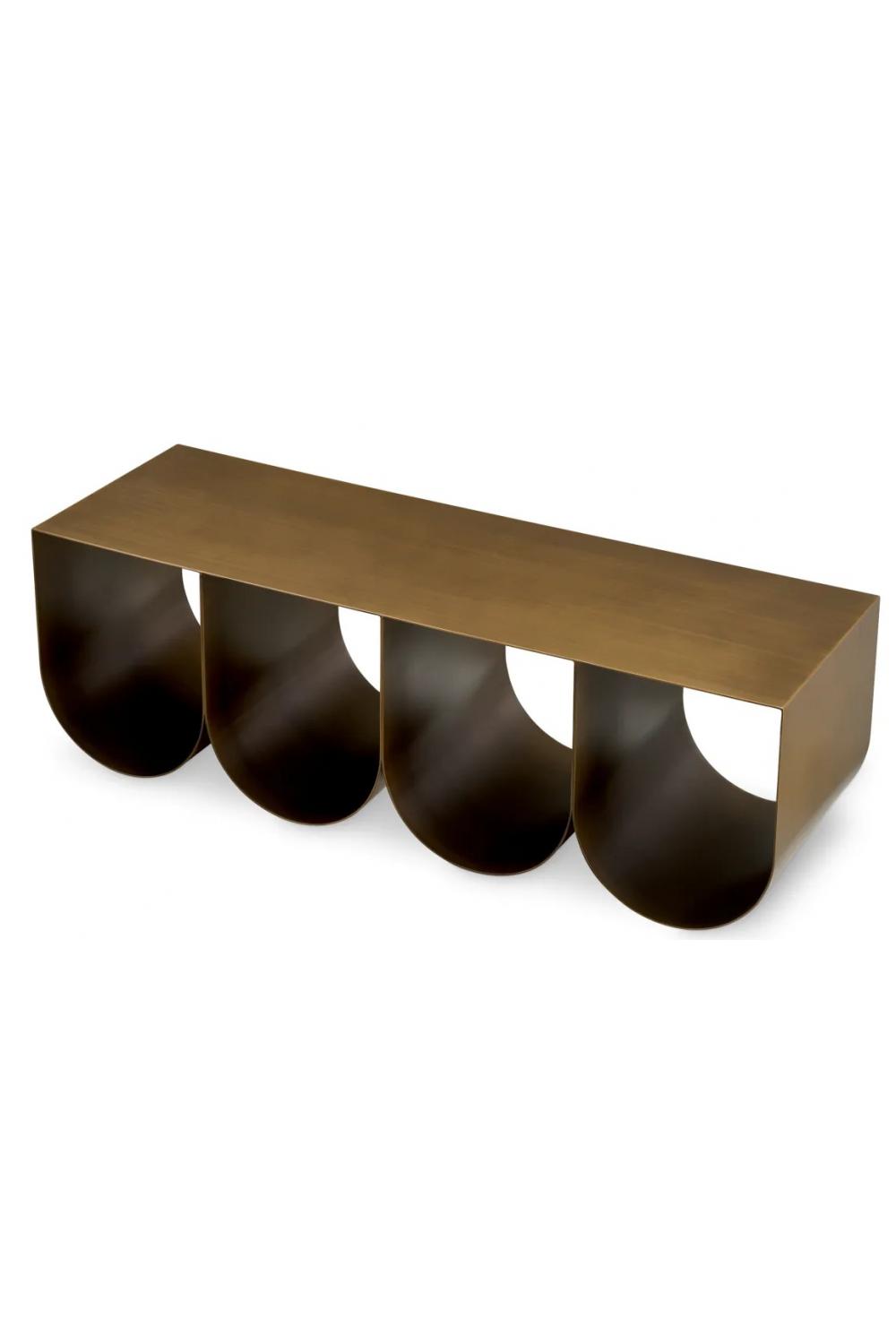 Luxury Brass Finish  Rectangular Coffee Table