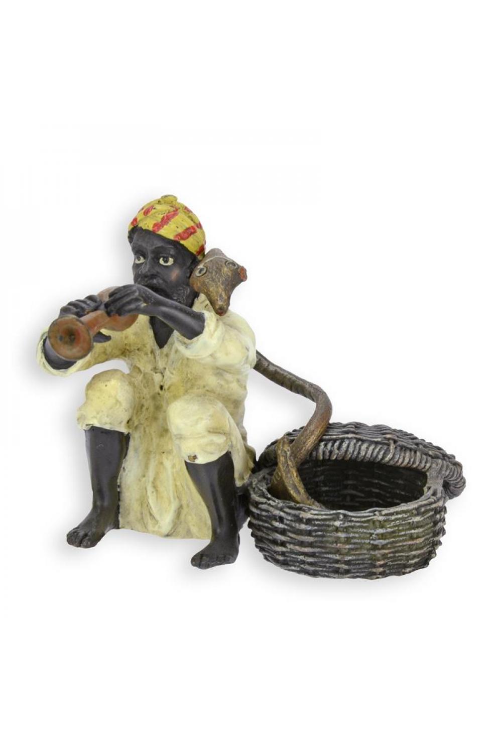 Luxury Bronze Snake Charmer Sculpture