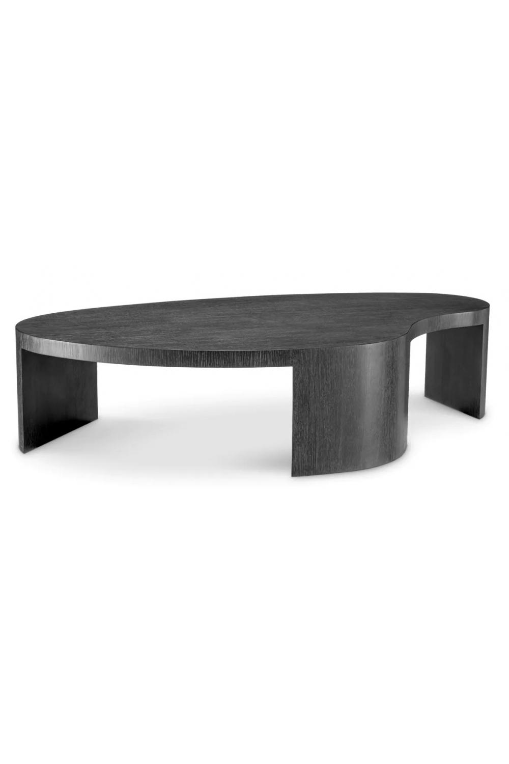 Luxury Charcoal Grey Oak Veneer Modern Coffee Table