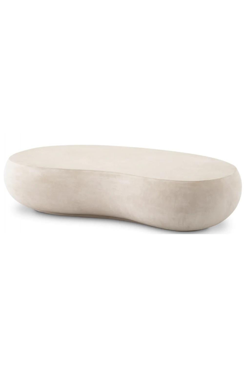 Luxuriöser Ovaler Couchtisch in Kieselsteinform für draußen