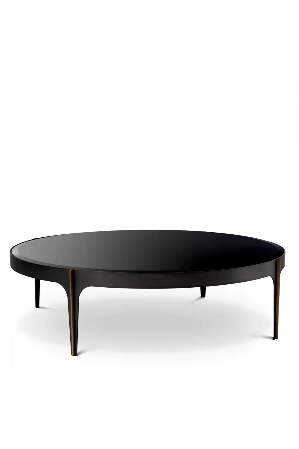 Luxuriöser großer Couchtisch aus Metall und abgeschrägtem Glas