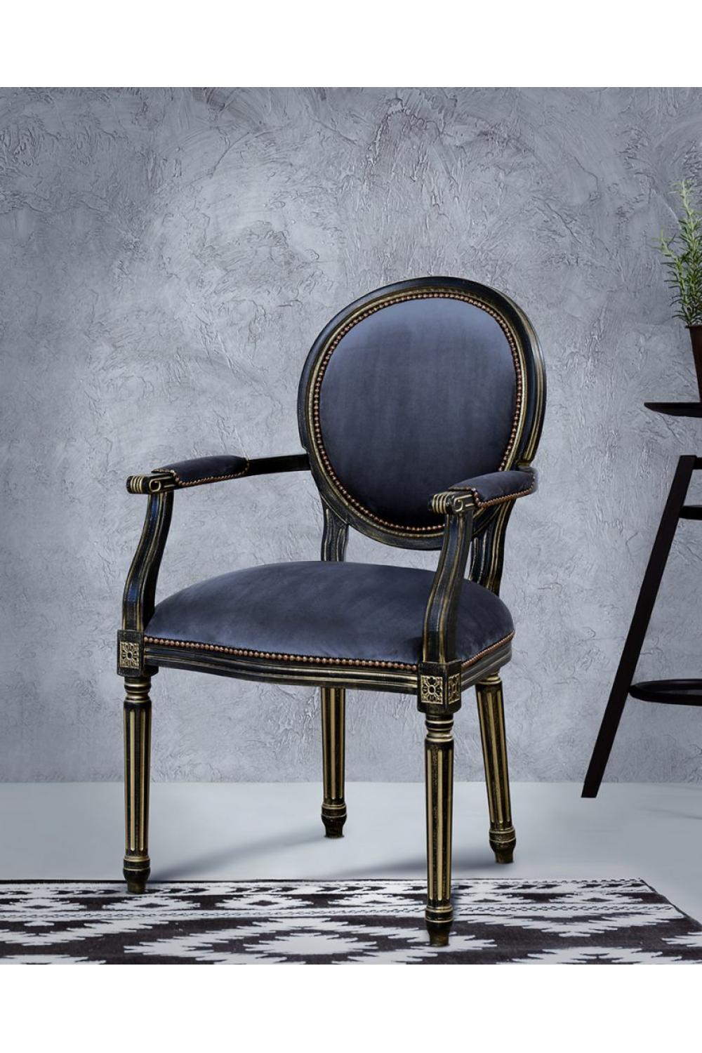 Luxury Upholstered Classic Dining Armchair
