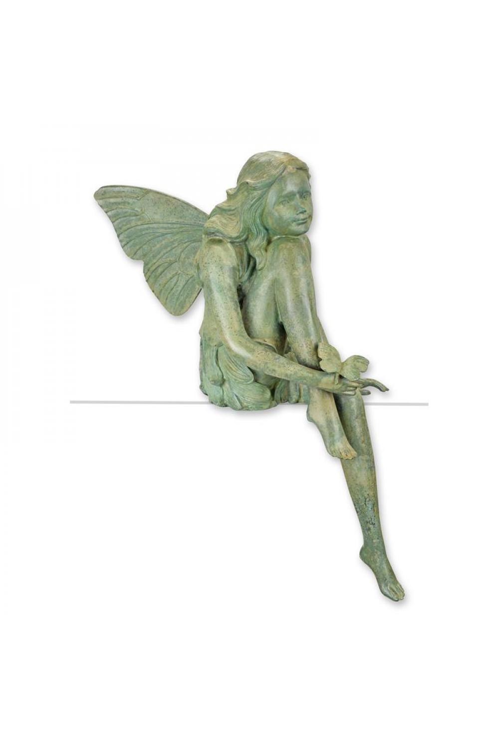 Luxury Bronze Seated Fairy Sculpture