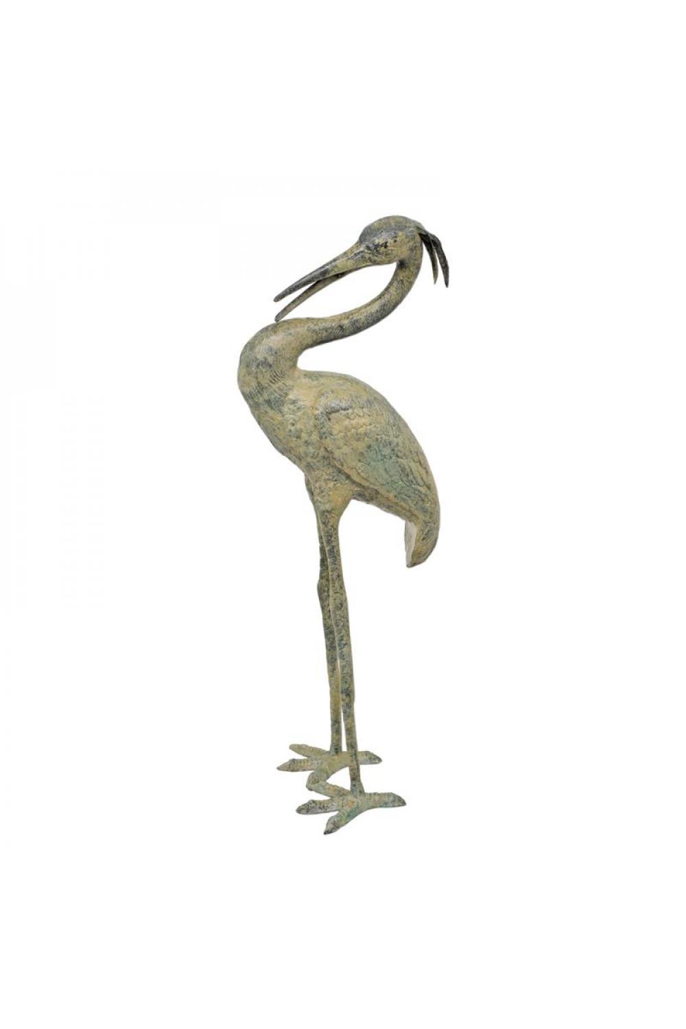 Luxus Bronze Stehende Reiher-Skulptur