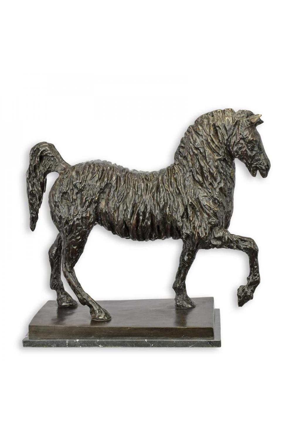 Luxuriöse Bronze-Skulptur eines trabenden Pferdes