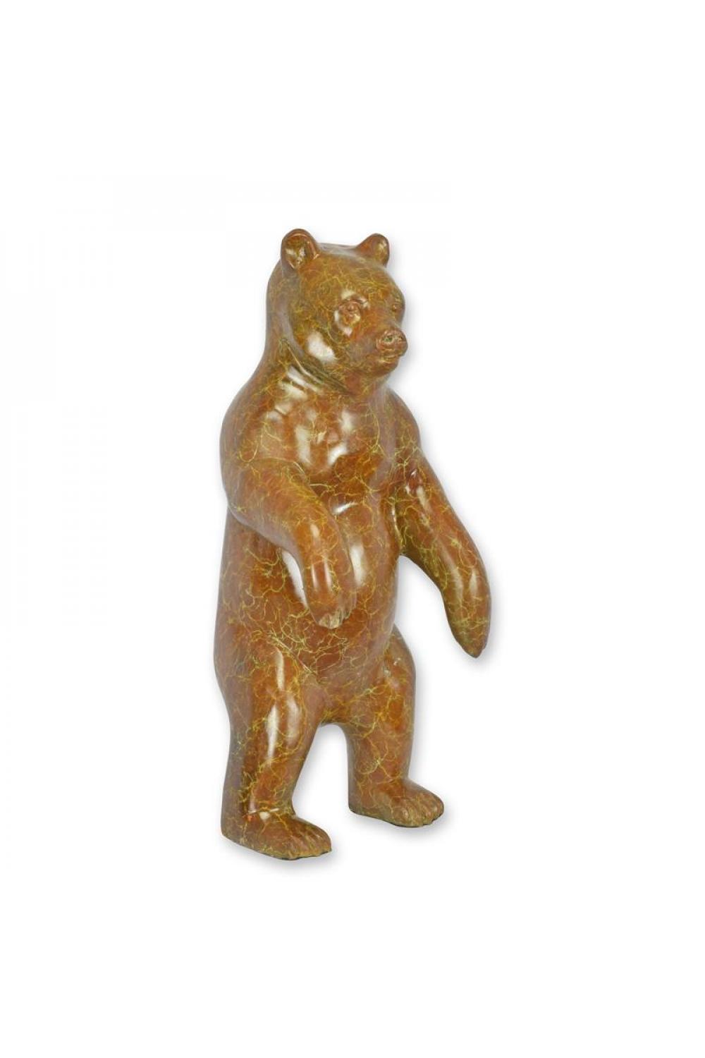 Luxury Bronze Standing Brown Bear Sculpture