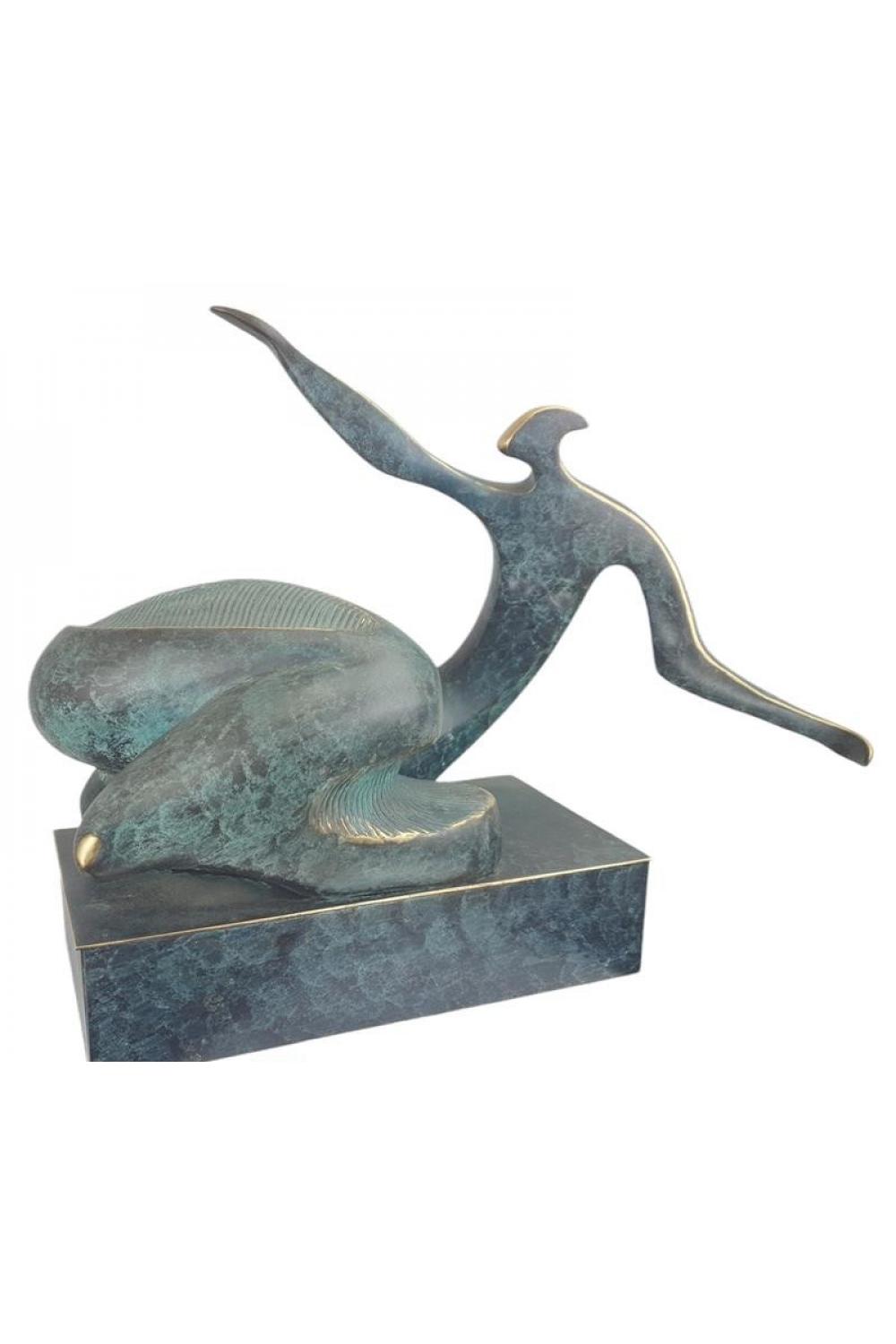 Luxuriöse Bronze Abstrakte Liegende Weibliche Form Skulptur