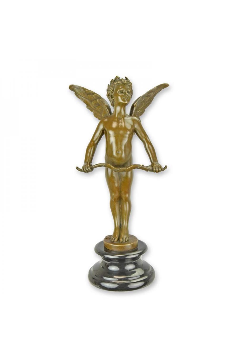 Luxuriöse klassische bronzene Flügelfigur-Skulptur