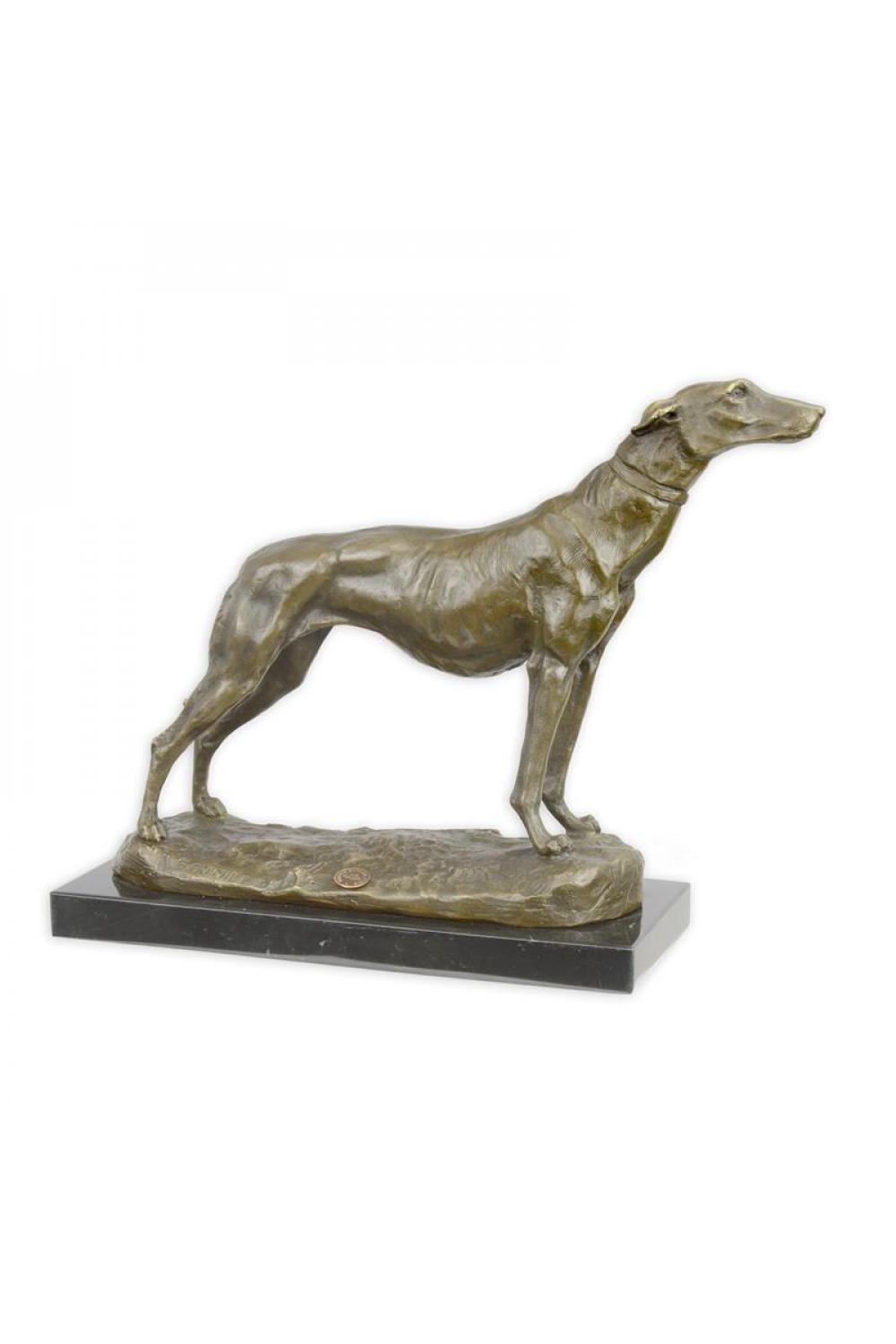 Luxuriöse Bronze stehende Windhund-Skulptur
